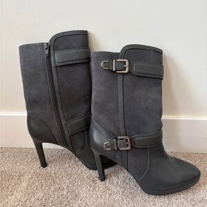 Gray Women's High Heel Boots